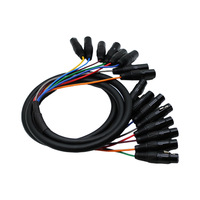 Cable de Audio Profesional de 8 Canales XLR con Núcleo OFC y Conector Estilo Neutrik para Escenario y Estudio