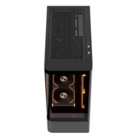 Boîtier PC de jeu ATX Mid-Tower avec panneau en verre trempé incurvé et panneau en maille pour la vente en gros