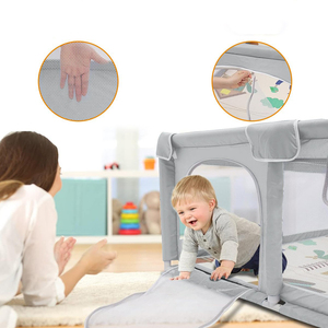 Parc de jeu pour bébé en tissu coloré, motif dessin animé, avec 8 ventouses, surélevé, sûr pour ramper et jouer, pour 0-3 ans, OEM - Product Image 4