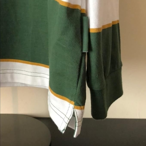 Su misura da uomo per Polo <span class=keywords><strong>maglia</strong></span> da Rugby traspirante a righe bianche verdi <span class=keywords><strong>con</strong></span> nome <span class=keywords><strong>di</strong></span> squadra ricamato manica lunga Rugby <span class=keywords><strong>calcio</strong></span> - Product Image 4