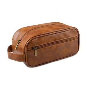 Bolsa de Aseo Portátil de Nailon PU para Hombre, Bolsa de Maquillaje de Gran Capacidad, Bolsa de Viaje para Cosméticos - Product Image 1