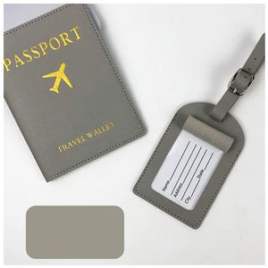 Juego de Funda para Pasaporte y Etiqueta de Equipaje de Cuero PU de Lujo, Personalizado con Logotipo, para Regalo de Viaje, Recuerdo de Boda - Product Image 5