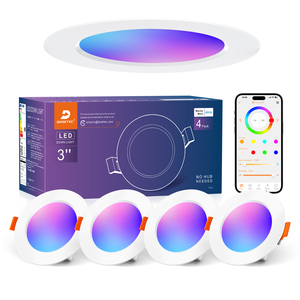 Downlights LED Inteligentes DUSKTEC, Luces de Techo Empotrables CCT RGBW RGB de 3, 4 y 5 Pulgadas, 6W y 12W - Product Image 1