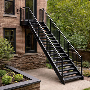 <span class=keywords><strong>Escalier</strong></span> en fer forgé droit <span class=keywords><strong>de</strong></span> style vintage élégant QUYANG pour villa, jardin et aménagement extérieur - Product Image 2