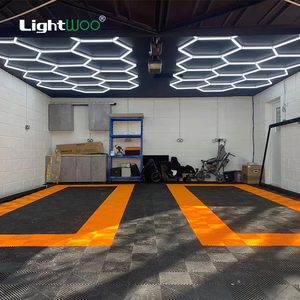Nouveauté : Panneau lumineux <span class=keywords><strong>LED</strong></span> hexagonal en nid d'abeille pour <span class=keywords><strong>garage</strong></span>, atelier automobile, showroom automobile, éclairage de plafond, économie d'énergie, DIY - Product Image 1