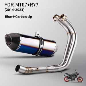 Système d'échappement complet pour moto <span class=keywords><strong>Mt07</strong></span> XSR700 2014-2024, échappement en fibre de carbone R77 51 mm/2 pouces, échappement <span class=keywords><strong>Mt07</strong></span> - Product Image 4
