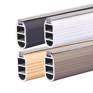 Silent Horizontal Chrome Finish Hanging Rods Thickened Square Zinc Aluminum Cloakroom Clothes Passage Rods for <b>Wardrobe</b> <b>Hardware</b> - Product Image 6
