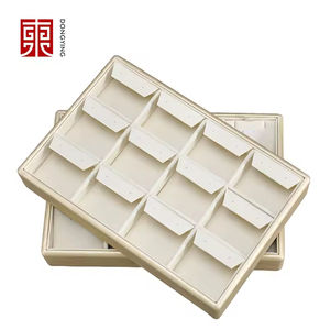 Bandeja de terciopelo al por mayor para exhibición de joyas, pequeña bandeja flocada para anillos, collares, pulseras y pendientes, organizador de joyas para cajón, soporte para plato de joyas - Product Image 1