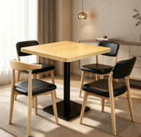 Moderne Esstisch- und Stuhlsets für Fast-Food-Restaurants, Cafés & Bars - Verstellbar, Platzsparend, Abnehmbar