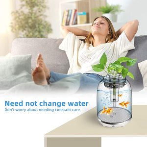 Mini Aquarium Met Automatische Led Verlichting En Filter Pomp Kleine Tank Voor Goudvis Betta Home Decor Aquarium Accessoires - Product Image 3