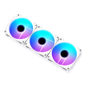 Ventilador ARGB para PC, Refrigeración con Luces LED Completas, Rodamiento Fluido Silencioso de 26dba, Enfriador de CPU de Agua AIO de 120mm, Ultra Silencioso - Product Image 4