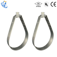 Support de tuyauterie pivotant en acier au carbone UTT40 avec écrou à insertion clé, certifié FM CE, galvanisé, pour tuyauterie en pouces