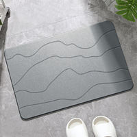 FIGOO - Tapis de bain en terre de diatomée en gros, séchage rapide, antidérapant, absorbant, tapis de salle de bain en pierre, directement de l'usine
