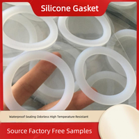 Joint d'étanchéité plat antidérapant en silicone pour bouteille d'eau, anneau d'étanchéité étanche, tampon en silicone transparent de qualité alimentaire, pièce circulaire