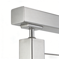 Modernes Edelstahl-Geländer mit Quadrat- und Rundrohr sowie Stahlseil-Balustradensystem für Außen- und Innenbereich, Terrasse und Balkon