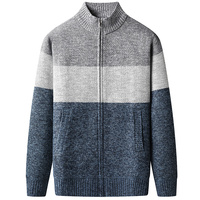 Veste en tricot pour homme Veste pull chaude d'hiver décontractée pour homme Tenue quotidienne en plein air
