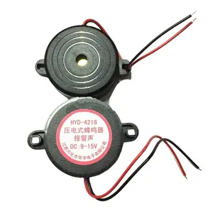 深圳cxcw电子4218小型9V-15V警报器42 * 18毫米压电主动报警蜂鸣器