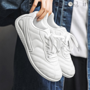 Chaussures de cyclisme pour femmes 2026 en cuir, style couple, à tige basse, semelle rigide fine, pour sports de plein air et course - Product Image 4