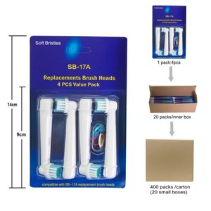 Têtes de brosse à dents électriques Oral-B à poils souples en nylon, têtes de rechange pour adultes, usage domestique - Product Image 6