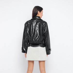 <span class=keywords><strong>Oversize</strong></span> smalto alla ricerca di moto più il formato delle donne's fresco di stampa in <span class=keywords><strong>pelle</strong></span> di agnello giacche - Product Image 5