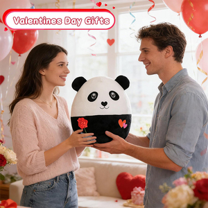 Peluche de Panda Romántico de 16 Pulgadas de Alta Calidad, Almohada de Peluche de Dibujos Animados, Regalo Perfecto para el Día de San Valentín - Product Image 4