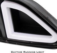 Grille de calandre supérieure de pare-chocs avant en maille avec éclairage d'accentuation LED DRL compatible avec Ford Mustang 2015 2016 2017