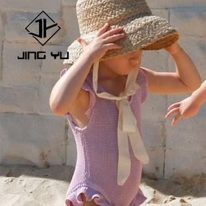 Maillot de bain pour enfants en gros, maillot de bain à volants pour enfants, maillot de bain personnalisé pour filles, bikini une pièce en nylon recyclé - Product Image 3