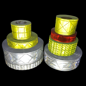 Фабрика по индивидуальному заказу, светоотражающая лента из ПВХ, желтые Светоотражающие материалы, не самоклеящиеся Светящиеся в темноте, защитная одежда для дорожного движения - Product Image 1