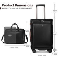 Sac de voyage pour homme de luxe en cuir véritable, imperméable, de haute qualité, avec logo personnalisé, adapté aux ordinateurs portables de 15 pouces et aux bagages de 20 pouces.