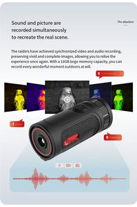 Monocular Térmico de Visión Nocturna Infrarroja de Alta Gama con Carga Rápida, Sincronización Audiovisual, para Exteriores, Caza Táctica - Product Image 3