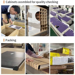 Armoires de cuisine modulaires modernes personnalisées <span class=keywords><strong>George</strong></span> avec finition en chêne stratifié MDF en bois massif, comptoir en marbre et robinet - Product Image 6