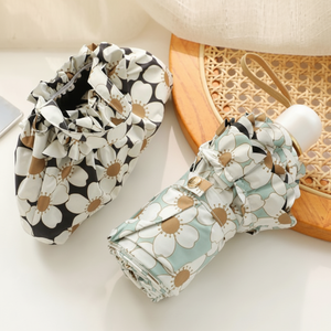 Mini parasole fiore portatile a 5 stadi ombrello protezione UV Blackout colore nero ultraleggero - Product Image 1