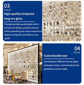 Vách ngăn phòng kính nghệ thuật nhà hàng OEM nhà máy, dự án kỹ thuật thép không gỉ, khách sạn biệt thự, vách ngăn kim loại trang trí - Product Image 3