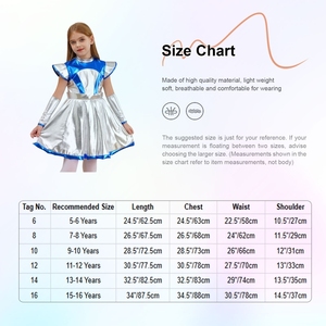 Disfraces de Cosplay de Alien para Niñas de 6 a 16 Años, Vestido con Mangas para Fiestas, Carnavales, Disfraces Temáticos y Actuaciones en Escenario - Product Image 6