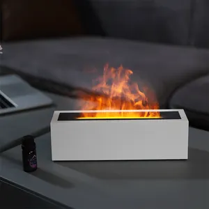 가전 초음파 미스트 에센셜 오일 아로마 디퓨저 3D 시뮬레이션 화재 불꽃 가습기