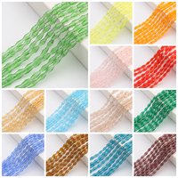 Perles de cristal 3x6mm 4x8mm 6x12mm, perles en verre à facettes biconiques longues, matériel de bricolage pour la fabrication de bijoux et accessoires de costume
