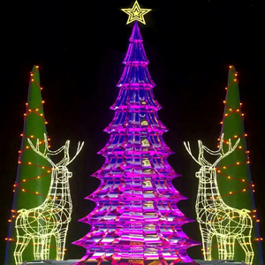 Arbre de Noël LED extérieur de 12 m avec motif lumineux pour les places publiques, les hôtels et les grands projets de fêtes - Product Image 1