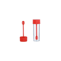Contenedor de muestra de taburete de orina desechable de 25ml con cuchara Contenedor de taburete con pegatina