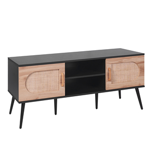 Trung tâm giải trí hiện đại TV đứng phòng khách Tủ trượt đường sắt cửa tủ bên truyền hình phương tiện truyền thông giao diện điều khiển Bảng điều khiển bằng gỗ - Product Image 3