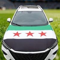 Drapeau national syrien personnalisé de haute qualité pour le capot du moteur de voiture, idéal pour les matchs de football et les campagnes électorales