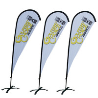 Support d'exposition pour salon professionnel, drapeau en forme de larme personnalisé, mât en fibre de verre, drapeaux de plage en aluminium, drapeau à plume pour les courses sportives, exposition de voitures
