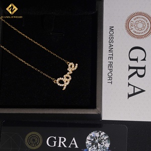 สร้อยคอจี้รูปหัวใจประดับมอสซาไนต์ทรงเหลี่ยม ชุบโรเดียม เงินแท้ 925 ราคาโรงงาน ของขวัญสำหรับผู้หญิง จี้แบบหนามเตย - Product Image 3