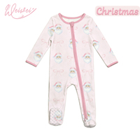 Pyjamas en bambou WEIWEI avec fermeture éclair, pyjamas personnalisés, vêtements pour bébé en bambou, pyjamas en viscose de bambou, pyjamas pour enfants en bambou