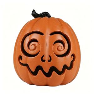 Lampe LED Citrouille OKLED Halloween Evil Grin <span class=keywords><strong>Jack</strong></span> O'Lantern en Plastique avec Yeux Courbés Clignotants, Décoration Intérieure/Extérieure pour Fêtes, Vente en Gros - Product Image 2
