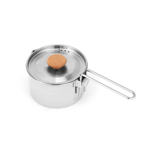 304 Stainless Steel Outdoor <b>Camping</b> Pot 4L Detachable Handle Portable Cooking <b>Kettle</b> - Product Image 4