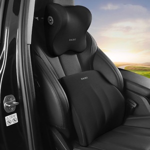 Car Seat Cushion &amp; Headrest Lumbar Support Pillow Breathable Memory Foam with <strong>Neck</strong> <strong>Rest</strong> for Back Pain Relief - Product Image 2