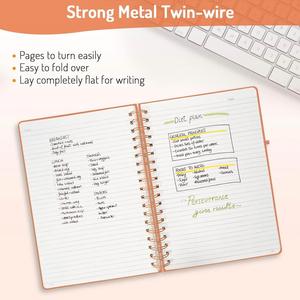 Custom Waterproof <b>Leather</b> <b>A4</b> Hardcover Thread Sewing Journal Weekly Planner for School Gift - Product Image 3