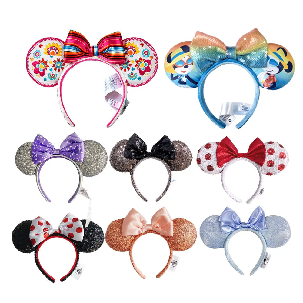 Disney Mickey Ears Headbands MMMA Plush Hairband for Kids & Adults COSTUME Headband Cosplay Plush Hair Accessories