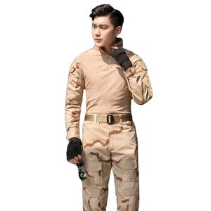 사막 디지털 개구리 야외 스포츠 의류 전투 전술 니트 탑 전술 남성 셔츠 - Product Image 1