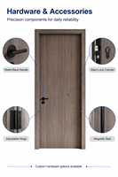 Porte intérieure moderne en placage de bois massif, fabrication directe d'usine, taille personnalisée, OEM ODM pour hôtel, appartement, villa